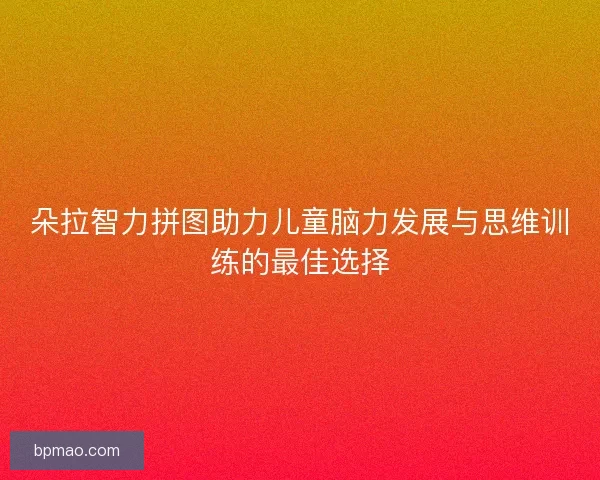 朵拉智力拼图助力儿童脑力发展与思维训练的最佳选择